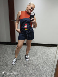 Jardineira jeans minimic