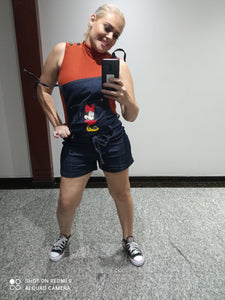 Jardineira jeans minimic