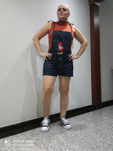 Jardineira jeans minimic