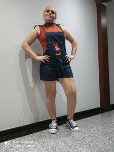 Jardineira jeans minimic