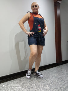 Jardineira jeans minimic