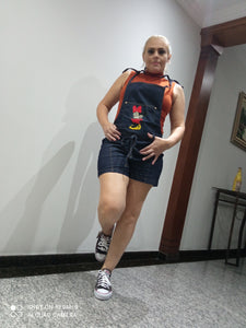 Jardineira jeans minimic