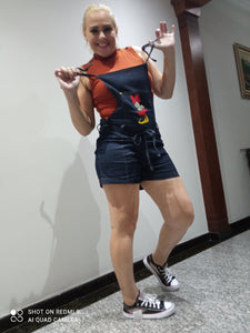 Jardineira jeans minimic