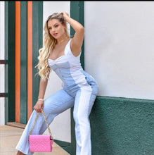 Carregar imagem no visualizador da galeria, Macacão Jeans Alta Moda