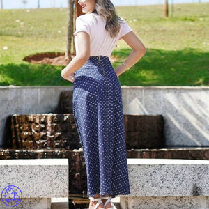 Saia Jeans Poá Longa # 445188