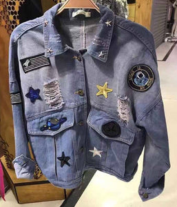 Jaqueta Jeans Customização
