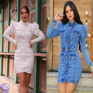 Vestido Manga Bufante Lucineide