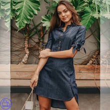 Carregar imagem no visualizador da galeria, Vestido Jeans Mullet Laços
