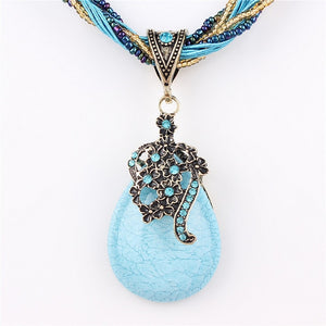 Colar Blue Natural Stone # XL649.7595