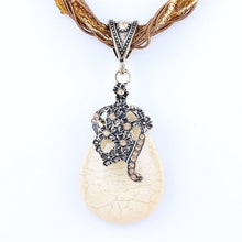 Carregar imagem no visualizador da galeria, Colar Blue Natural Stone # XL649.7595