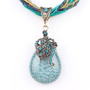 Colar Blue Natural Stone # XL649.7595