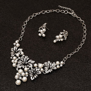 Colar e Brincos Bridge Crystal Gold  Silver # IO21.8090