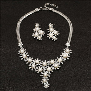 Colar e Brincos Bridge Crystal Gold  Silver # IO21.8090