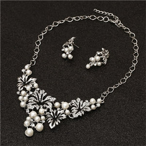 Colar e Brincos Bridge Crystal Gold  Silver # IO21.8090
