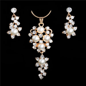 Colar e Brincos Bridge Crystal Gold  Silver # IO21.8090