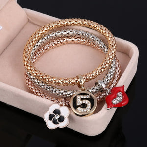 Bracelete Siver and Gold Mix # SL562.6585