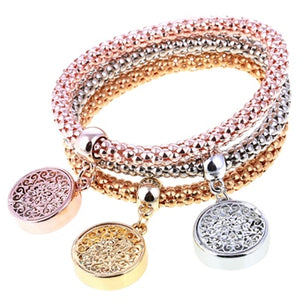 Bracelete Siver and Gold Mix # SL562.6585